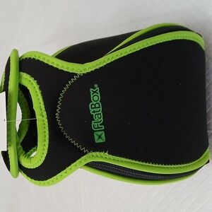 FlatBox 2-in-1 Lunchbag + Placemat, Black/Green, NWT